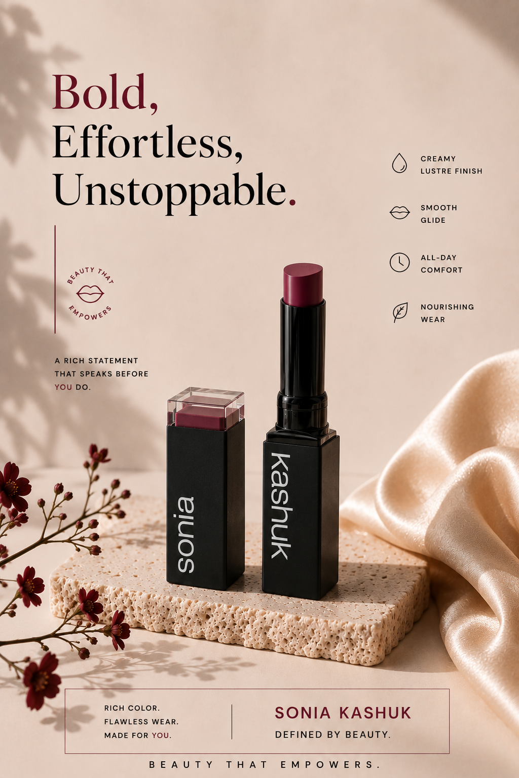 رژلب جامد درخشان کننده luxe سونیا کاشوک sheer plum_28