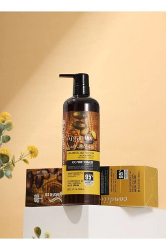 شامپو ضد ریزش و تقویت کننده لای.ت.نس مدل فاقد سولفات دارای روغن آرگان و پروتئین حجم 900 ml