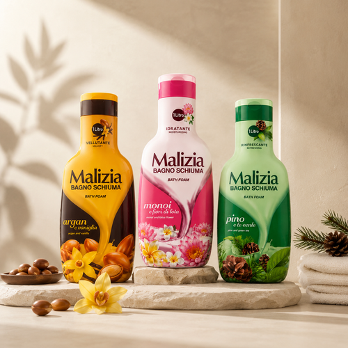 شامپو بدن Malizia حاوی روغن آرگان و عصاره وانیل 1l