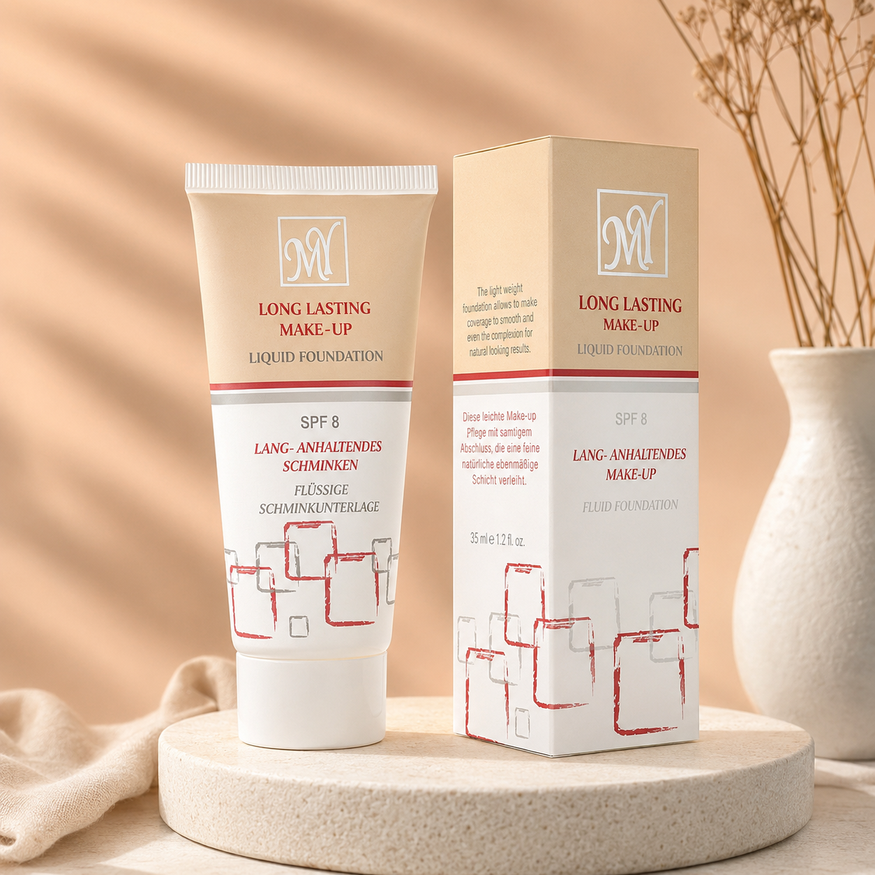 کرم پودر تیوبی لانگ لستینگ مای  Spf8  35 ml