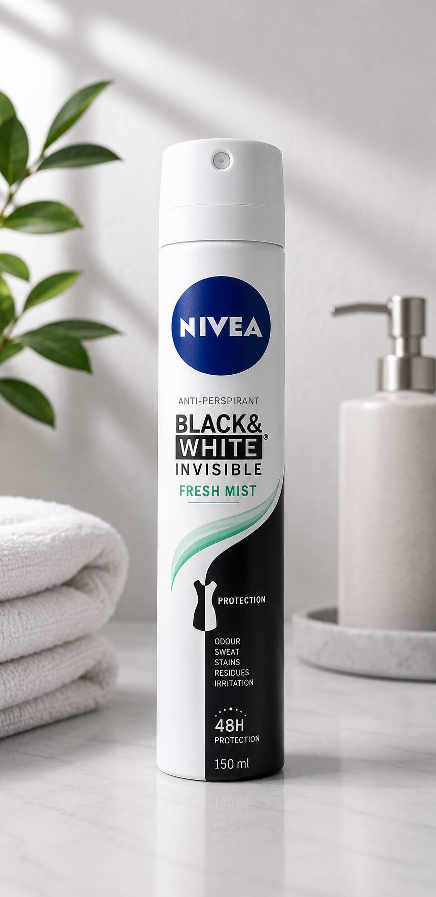 اسپری ضدتعریق نی.وآ Black & White Invisible Fresh