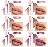 پک ۶ عددی رژلب پیچی دو رنگ جامد استیکی دراگون رانی مدل Bicolor Lazy